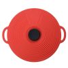 1pc Silicone Fresh-keeping Lid; Spill-proof; Leak-proof And Dust-proof Silicone Pot Lid; Cutlery Silicone Pot Lid