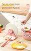 1pc Pot Lid Holder; Spoon Rest For Stove Top; Heat-Resistant Cover Holder For Kitchen Counter; Kawaii Cooking Utensils Rack For Spoons; Kitchen Access